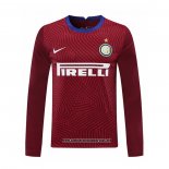 Inter Milan Camiseta Portero 2020-2021 Manga Larga Rojo