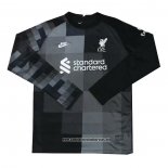 Liverpool Camiseta Portero 2021-2022 Manga Larga Negro