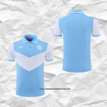 Manchester City Camiseta Polo del 2022-2023 Azul y Blanco