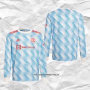 Segunda Manchester United Camiseta 2021-2022 Manga Larga