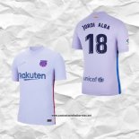 Segunda Barcelona Camiseta Jugador Jordi Alba 2021-2022