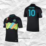 Tercera Inter Milan Camiseta Jugador Lautaro 2021-2022