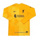Liverpool Camiseta Portero 2021-2022 Manga Larga Amarillo