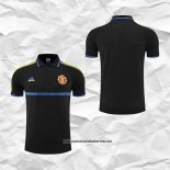 Manchester United Camiseta Polo del 2022-2023 Negro y Azul
