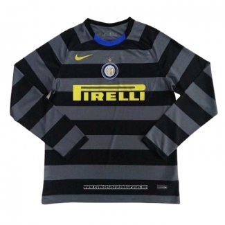 Tercera Inter Milan Camiseta 2020-2021 Manga Larga