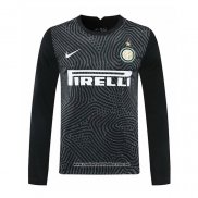 Inter Milan Camiseta Portero 2020-2021 Manga Larga Negro