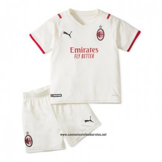 Segunda AC Milan Camiseta Nino 2021-2022