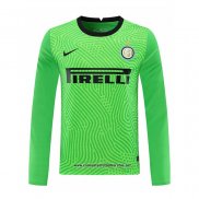 Inter Milan Camiseta Portero 2020-2021 Manga Larga Verde