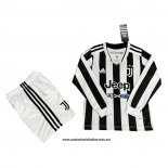 Primera Juventus Camiseta Nino 2021-2022 Manga Larga