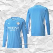 Primera Manchester City Camiseta 2021-2022 Manga Larga