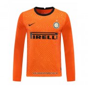 Inter Milan Camiseta Portero 2020-2021 Manga Larga Naranja