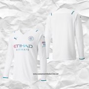 Segunda Manchester City Camiseta 2021-2022 Manga Larga